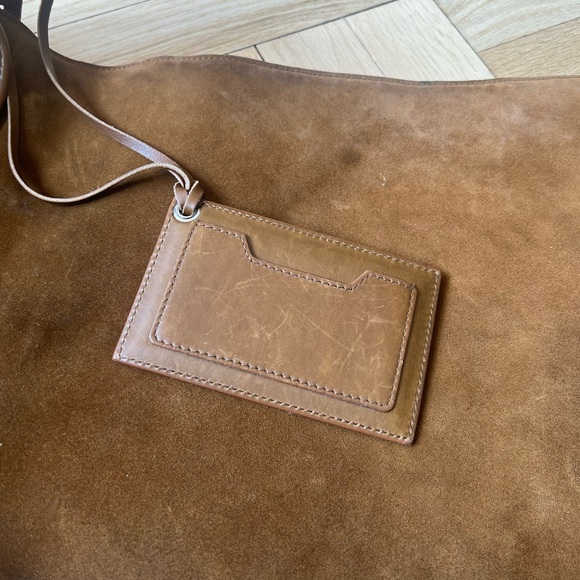 Vintage Balenciaga Brown Suede Shoulder Bag with Silver Accents - Picture 6 of 9